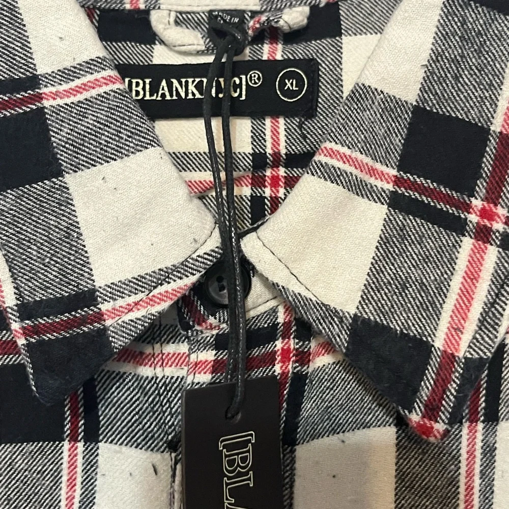 BLANK NYC BLANKNYC XL DOUBLE DARE FLANNEL SHIRT SHACKET WOMEN’S TOP SHIRT #349 - Picture 7 of 9